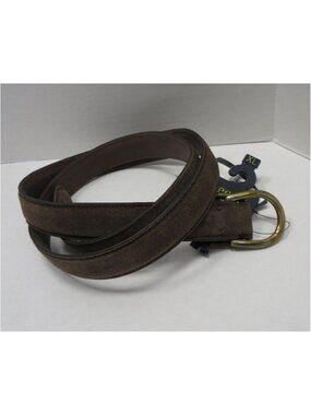 Polo Ralph Lauren Belt XL Suede Leather Double D Ring Buckle Classic